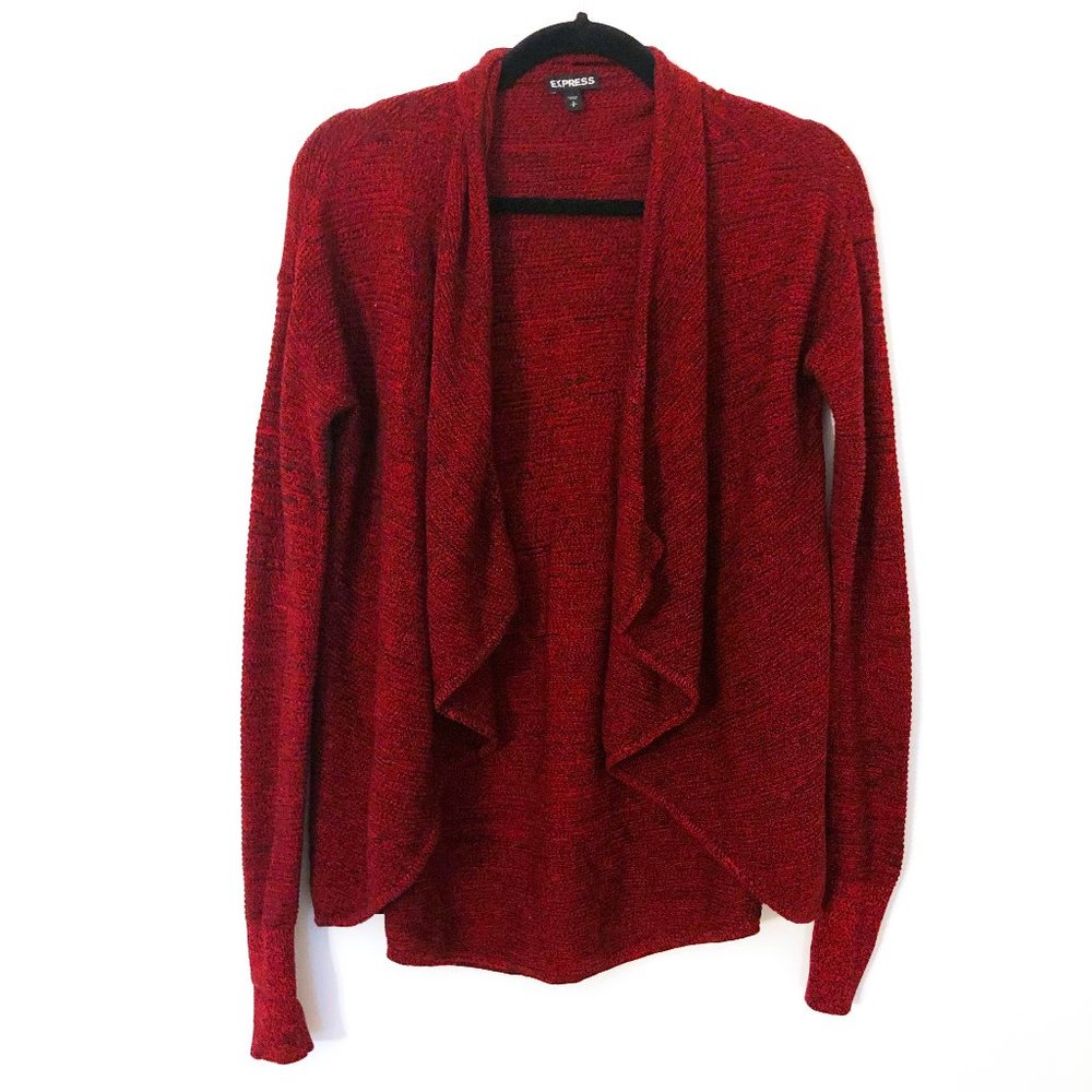 Express Red Open Front Cardigan - Size S